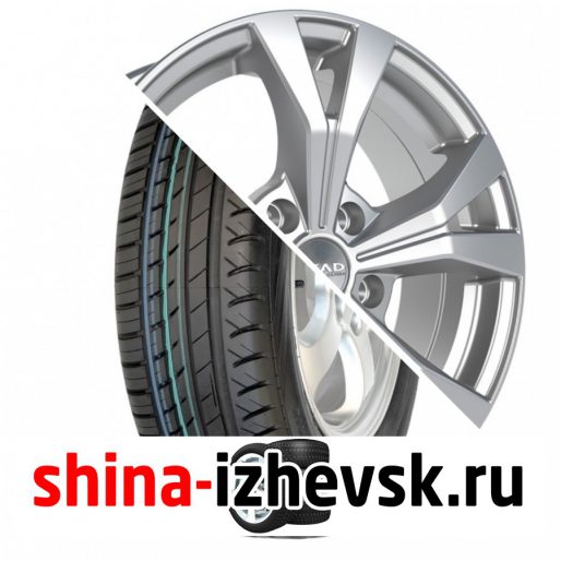 Колесо в сборе Viatti Strada (V-130) 205/55 R16 V 91 + СКАД Нагано 6.5xR16 5×114.3 ET45 DIA66.1 Серебристый в Ижевске